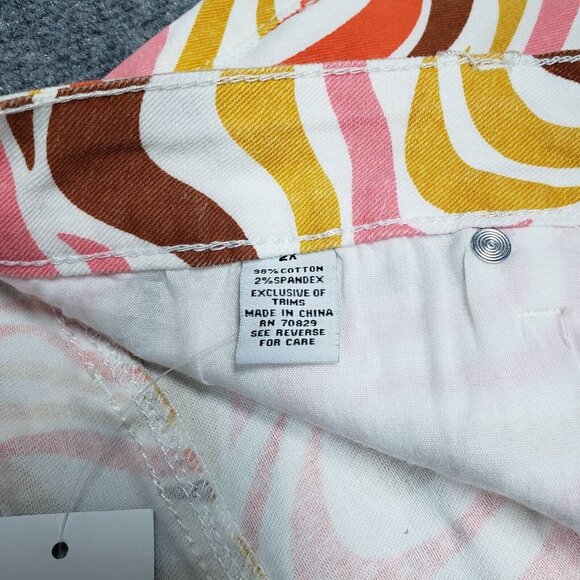 Rue21 Jeans Womens Plus 2X Multicolor Denim Skate Straight Leg Wavy Stretch New - Picture 12 of 12